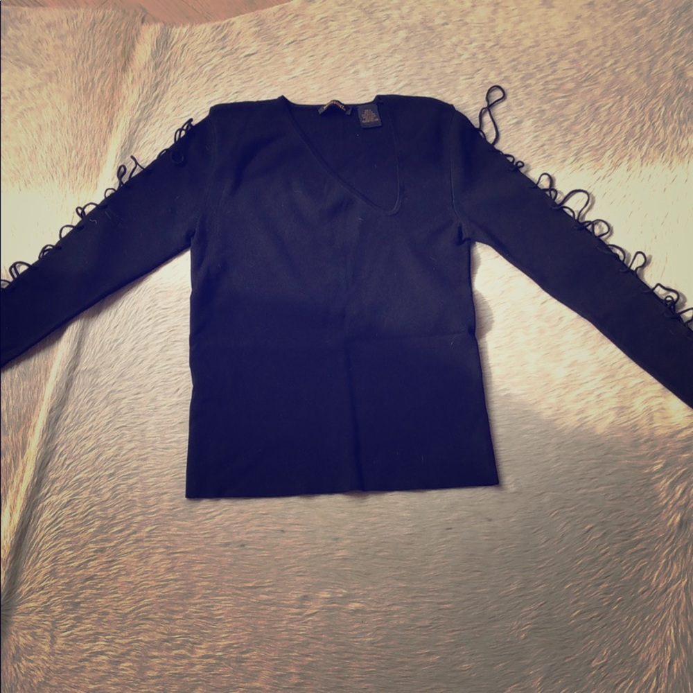 Missoni string tie opening sleeves shirt top